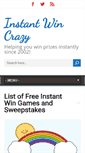 Mobile Screenshot of instantwincrazy.com